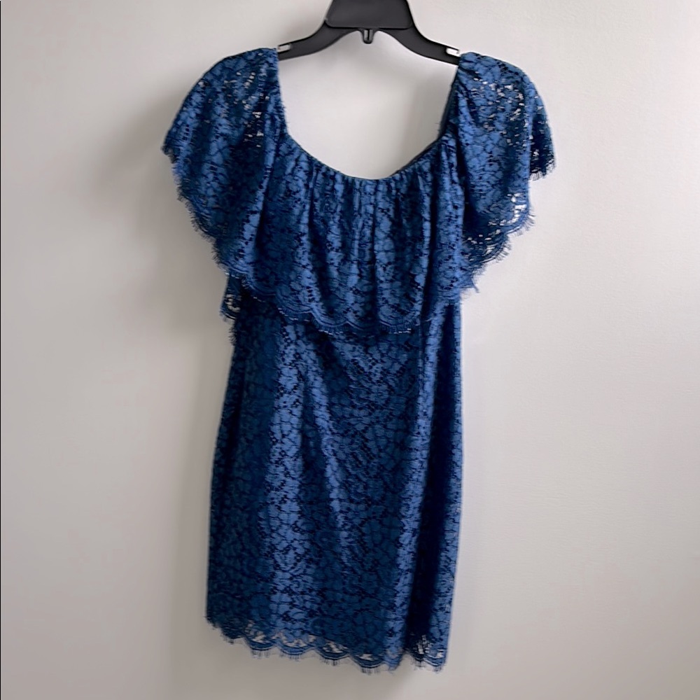 Rachel Zoe Elegant Blue Lace Dress